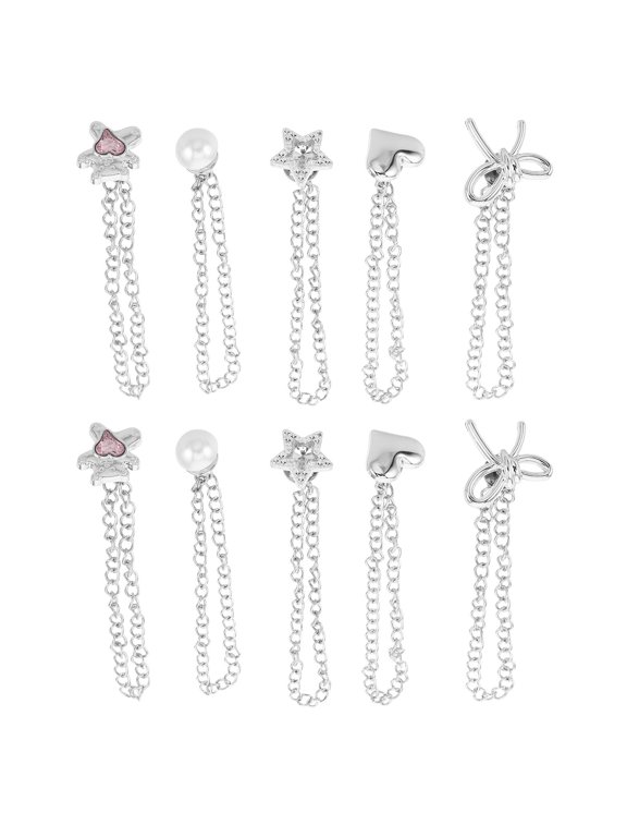 5 Pairs Plated Pant Clips Invisible Hem Fixers for Jeans, Wide Leg Pants, Trouser Management and Adjustment