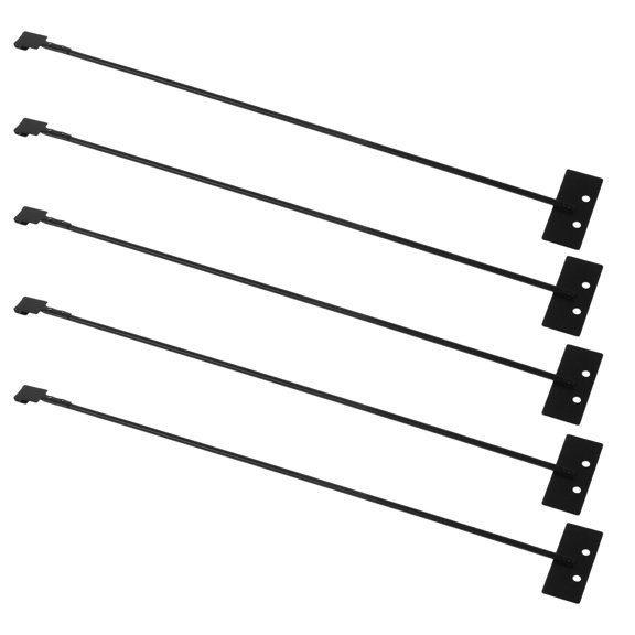 HOOWIFFY 5Pcs Black Metal Clock Hanging Support Rod for Artistic Pendulum Clock Wall Mount