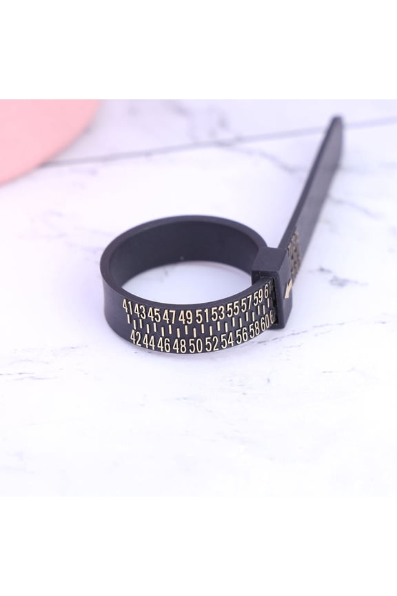 Ring Measurement Tool Black Durable and Safe for Precise Sizing 5Pcs