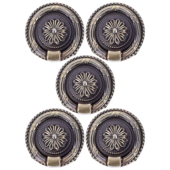 HOOWIFFY Vintage Green Cabinet Knobs Multi-Purpose Decorative Pulls for Home 5Pcs