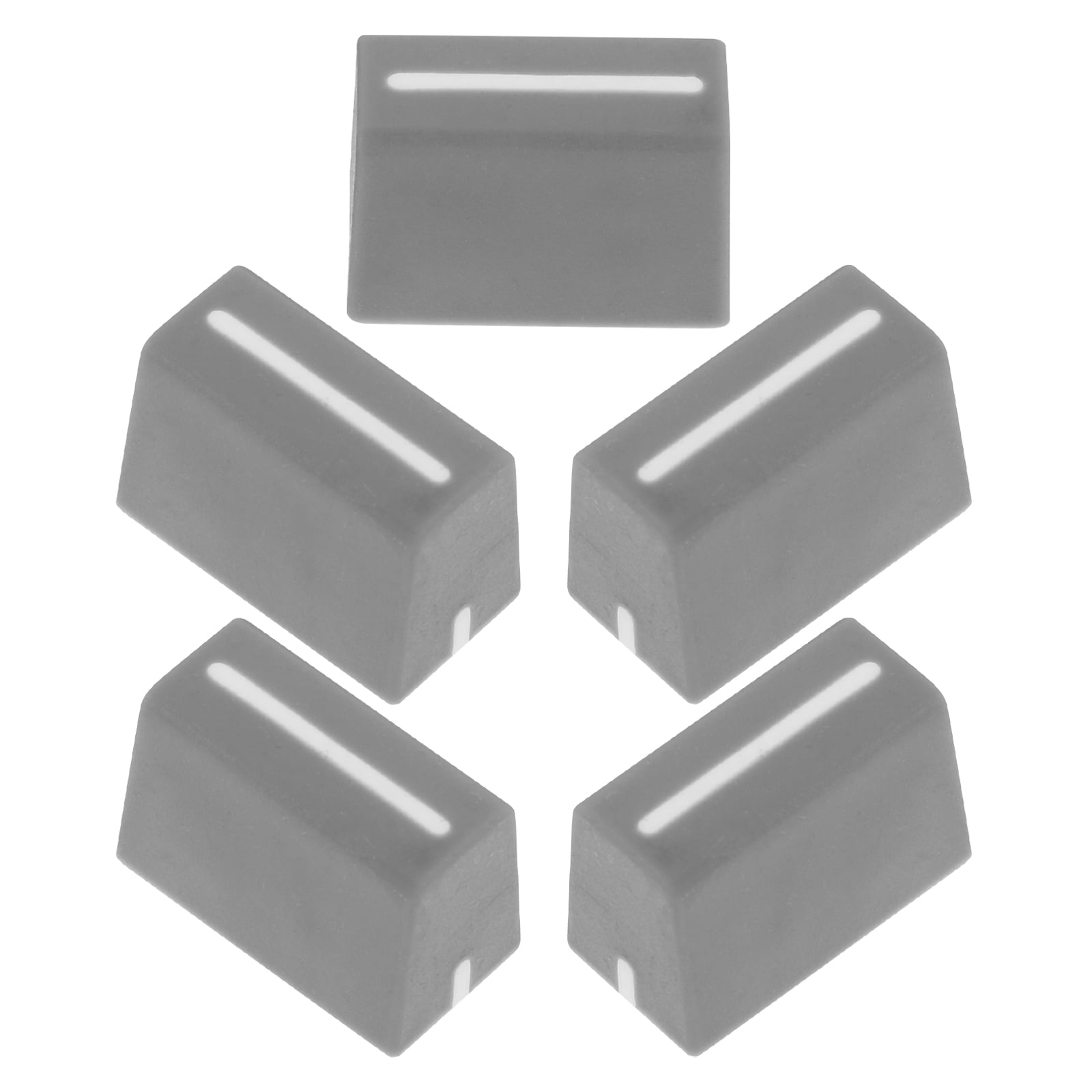 HOOWIFFY 5-Pack Grey Rubber Fader Caps for Audio Mixer Console Smooth ...