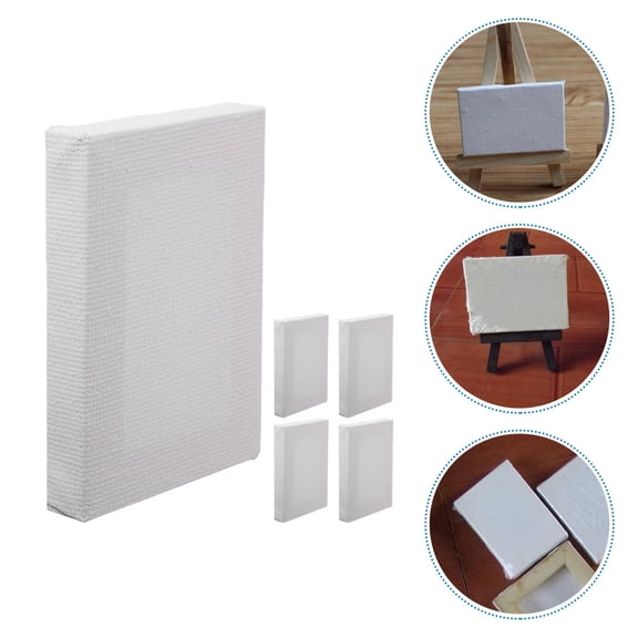 HOOWIFFY 5Pcs Wooden Canvas Frame Blank White Canvas Perfect for Gallery Wall Decor and Birthday Party Crafts