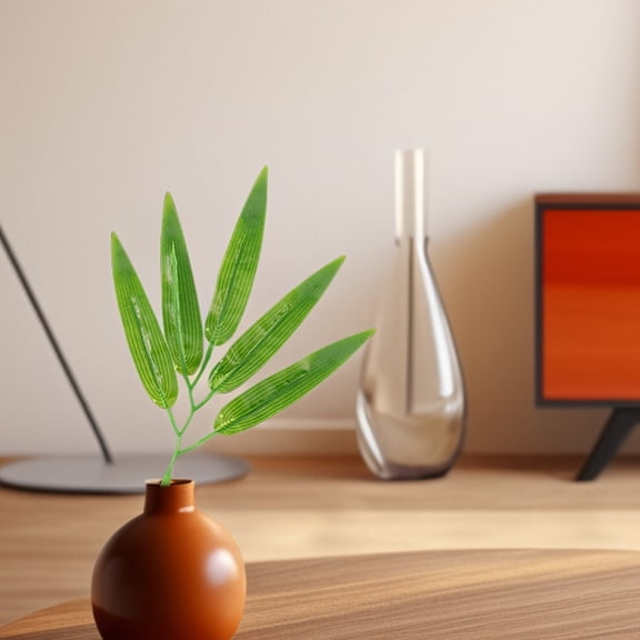 HOOWIFFY Artificial Leaves 60 Pcs Realistic Green Leaf Decorations for Party