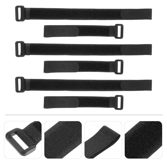 HOOWIFFY 6Pcs Bike Wheel Safety Band Black Non Slip Fastening Cable Strap for Bikes
