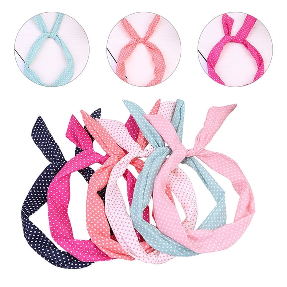 HOOWIFFY 6Pcs Wired Headband for Women Girls Wide Border in Wine Red for Hair Protection