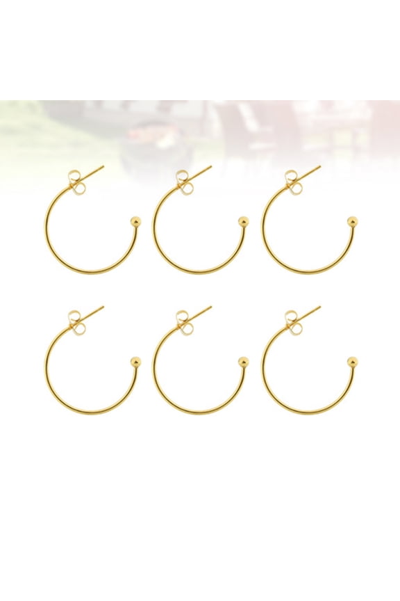 6 Pcs Jewelry Making Supplies Shaped Hoop Earrings Accessories for Women Craft