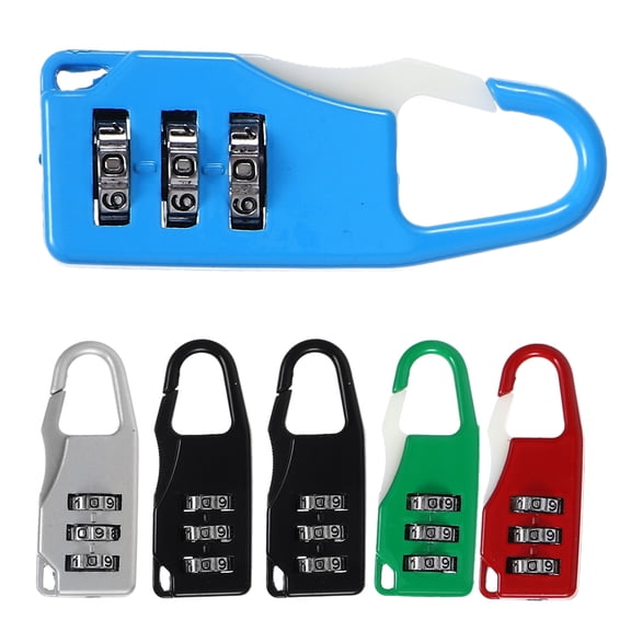 HOOWIFFY Set of 6 Multi-Color Combination Suitcase Padlocks for Travel, Home, and Luggage Security
