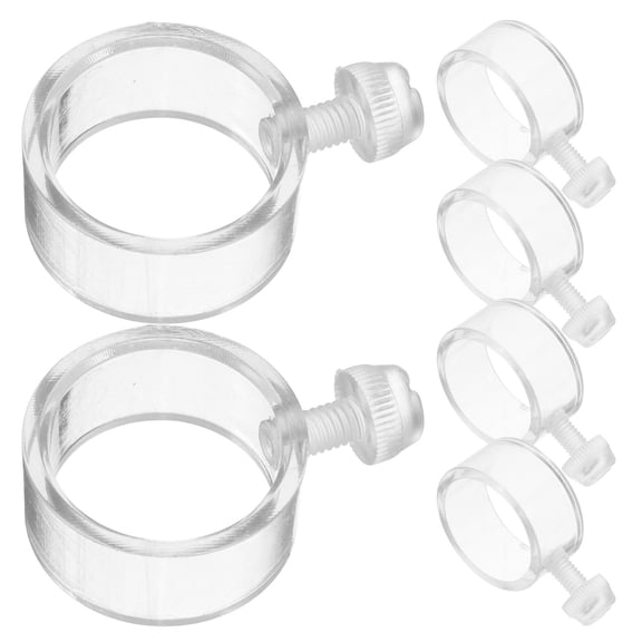 HOOWIFFY 6Pcs Flagpole Carabiner Clips Plated Silver Plastic Reusable Flag Fasteners
