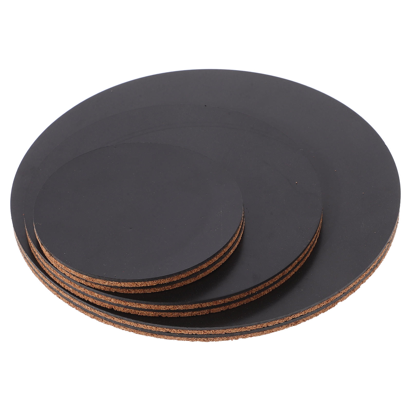 HOOWIFFY 6Pcs Khaki Cork Flooring Coasters for Home Use 10.2x10.2x0.5in