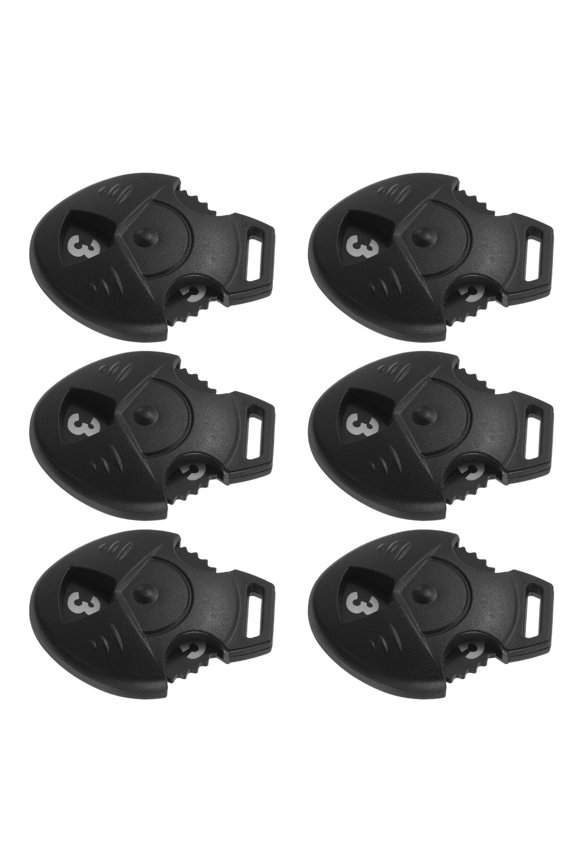 6-Pack Portable Black Golf Set with Numbered Tags for Easy Identification and Convenient Play