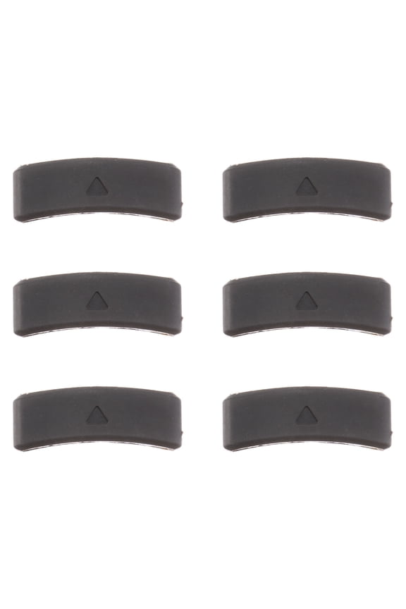 6Pcs Watch Strap Clasp Lockers Black Silicone for Comfortable Secure Watchband Retaining Hoops