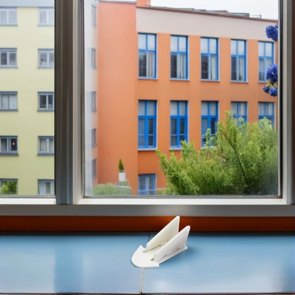 HOOWIFFY 6Pcs Sliding Door Locks for Inside Door One Handed White Sliding Lock for Home Use