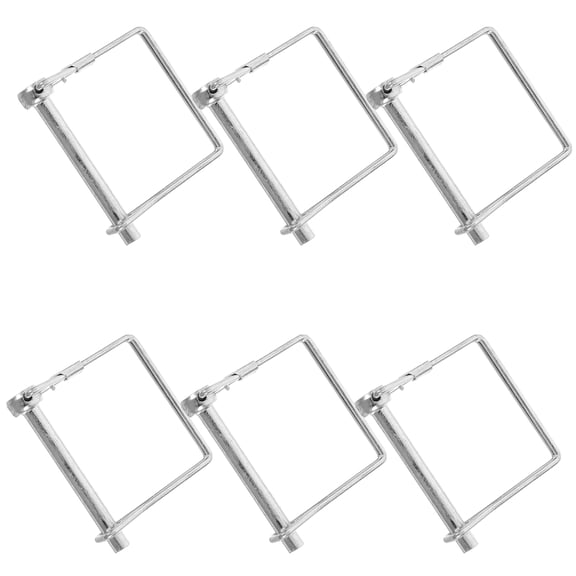 HOOWIFFY 6Pcs Carbon Steel 6x55mm Square Trailer Hitch Pins with Spring Loaded Lock