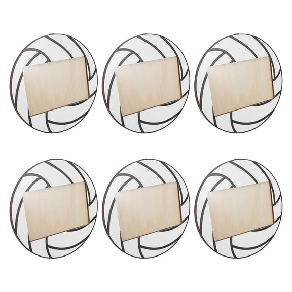 HOOWIFFY photo frame set Rustic White 5mm Poplar Wood Volleyball Theme Tabletop Party Decor 6 Pieces