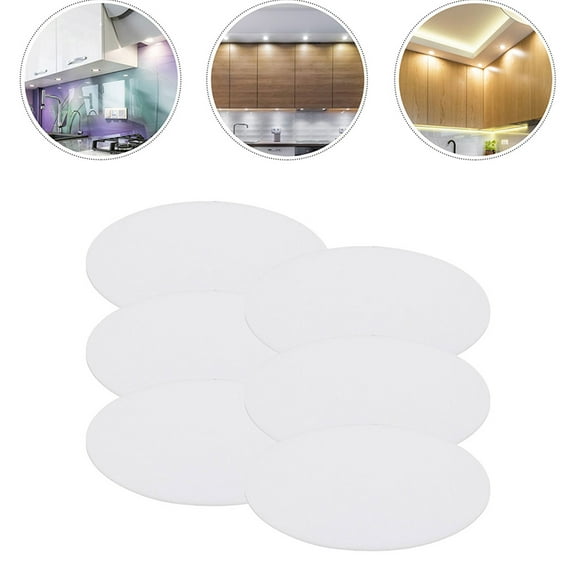 HOOWIFFY 6-Pack White Plastic Ceiling Light Covers Anti-Dazzle Simple Elegant Design for Home and Office