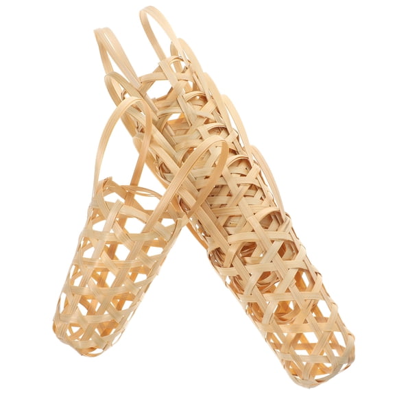 HOOWIFFY 6-Piece Woven Flower Baskets Beige Handcrafted Storage Organizer for Bedroom Decor