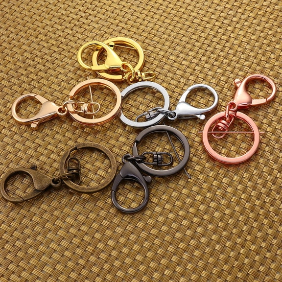 HOOWIFFY 6Set Key Holders for Key Organization Alloy Keychain Black