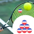 thumbnail image 1 of HOOWIFFY 6Pcs Silicone Tennis Racket Dampeners National Flag Pattern Shock Absorbers, 1 of 4