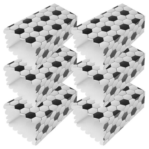 HOOWIFFY 6-Pack Easy Assembly Sports Treat Boxes Popcorn Containers for Party Snacks and Events