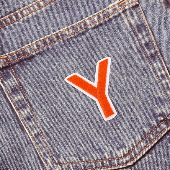 HOOWIFFY Orange Embroidered Number Iron-On Patches for Clothing, 72 Pieces, Versatile and Easy to Apply