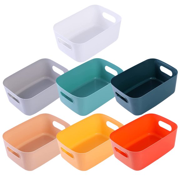 HOOWIFFY 7-Piece PP Plastic Storage Boxes Set, Multi-Functional Organizers for Household and Home Use