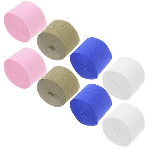 HOOWIFFY Crepe Paper Sheets for Birthday Party Decorations, Assorted Colors, 8 Rolls for Crafts and