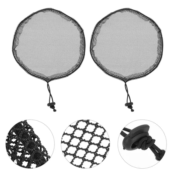 HOOWIFFY 8Pcs Black Hair Net for Sew In Weave Elastic Mesh for Women Accessories