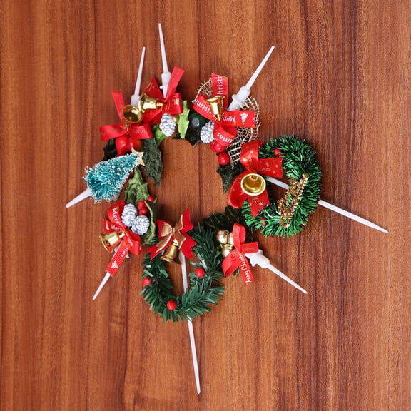 HOOWIFFY Tree Cupcake Toppers Assorted Colors 8 Pieces Cake Decorations for Birthday Party and Celebration