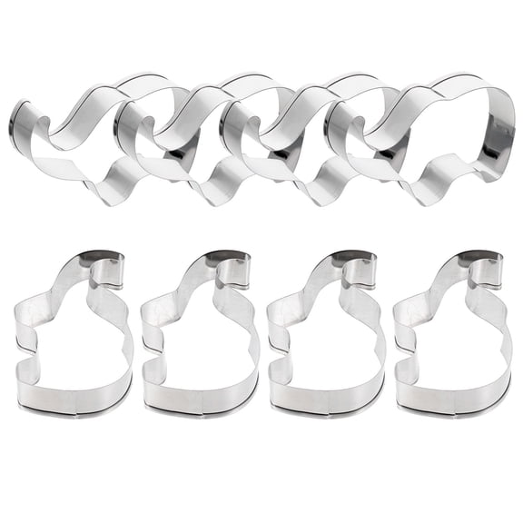 HOOWIFFY 8Pcs Elephant Biscuit Cutter Metal Cookie Mold Reusable Convenient Baking Accessory