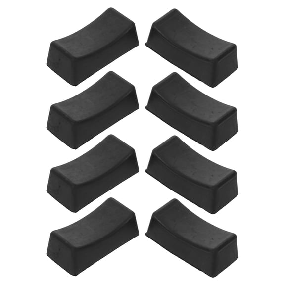 HOOWIFFY 8Pcs Forklift Hydraulic Lift Blocks Black Rubber Mounting Pads for Heavy Duty Support
