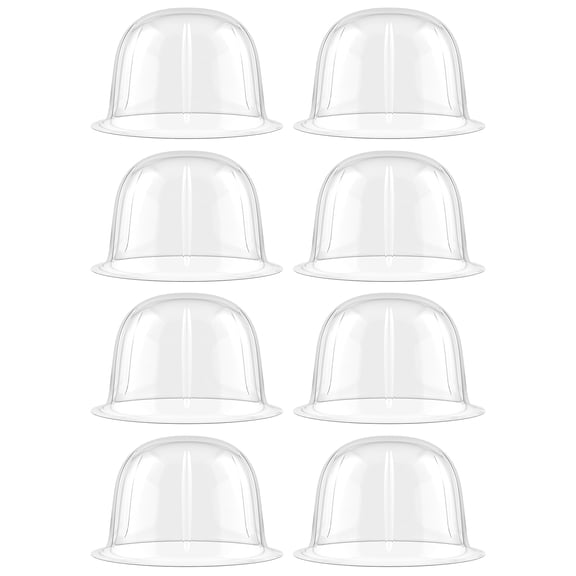 HOOWIFFY Plastic Hat Display Stand Clear Dome Support 8pcs for Travel