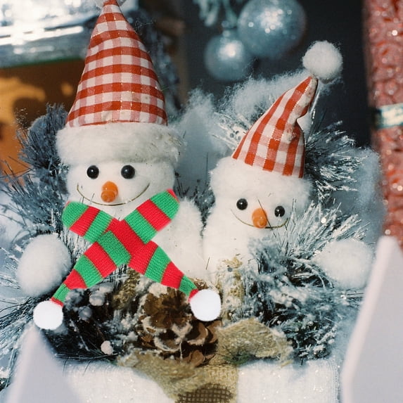 HOOWIFFY Mini Christmas Scarves for Dolls and Holiday Decorations, Soft Polyester Festive Accessories