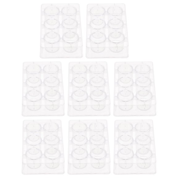 HOOWIFFY 8Pcs White Reaction Plates with 6 Holes Porous Design Plastic Boards for Chemistry Experiments