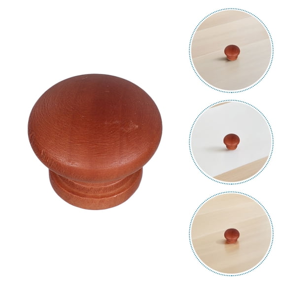 HOOWIFFY Set of 8 Rustic Wooden Cabinet Knobs with Ergonomic Grip for Dressers, Furniture, and Home Decor