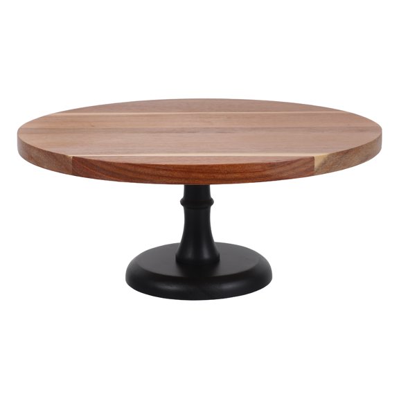 HOOWIFFY Acacia Wood Cake Stand with Sturdy Base for Dessert Table Elegant Party Display Holder