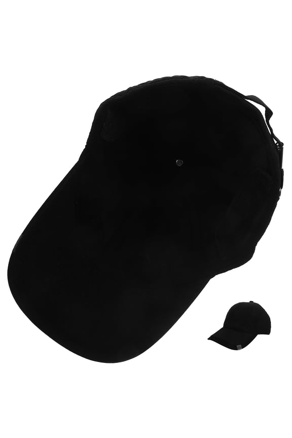 Unisex Black Winter Warm Cap with Adjustable and Copper Buckle for Cold Weather