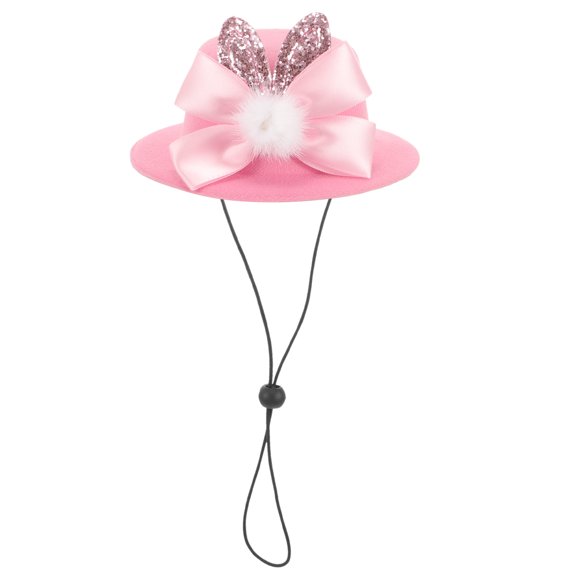 HOOWIFFY Adjustable Pink Bunny Ear Easter Hat for Pets Lightweight Comfortable Design