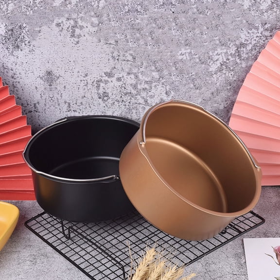 HOOWIFFY Air Fryer Baking Pan Set with Cake Mold and Wear Resistant Pizza Pan Kitchen Tools