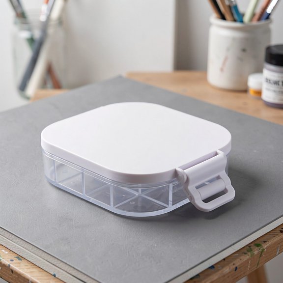 HOOWIFFY Airtight Watercolor Palette Box with Silicone Lid, 16 Compartments