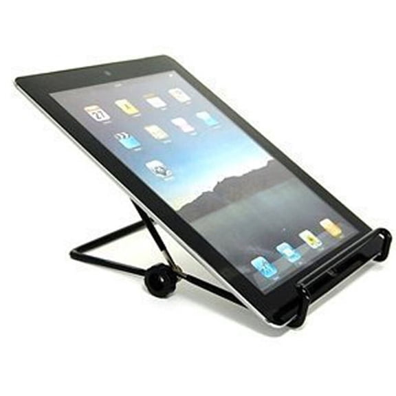 HOOWIFFY Portable Metal Aluminum Tablet Stand Holder in Black with Adjustable Tilt from 0 to 180 Degrees for Versatile Viewing