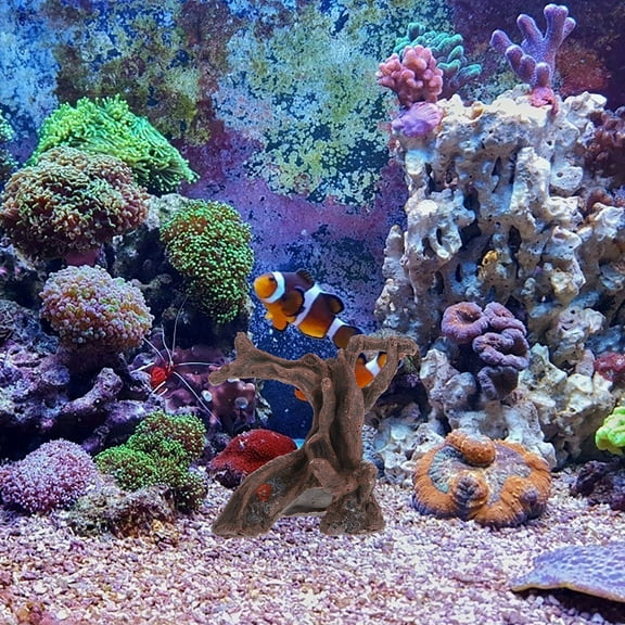 HOOWIFFY Fish Tank Decorations Simulation Tree Root Resin Multi Aquarium Owners Aquarium Use 1Pack
