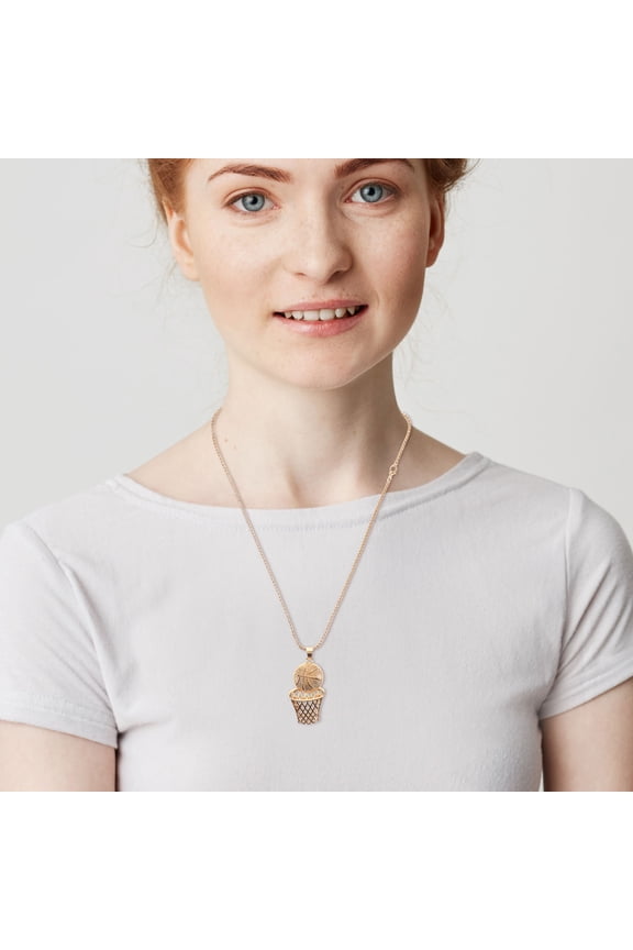 Basketball Hoop Pendant Pendant Necklace Titanium Steel 1Set for Daily Wear