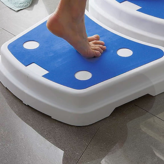 HOOWIFFY Bathroom Step Stool with Anti- Design, Plastic Toilet Stepping Stool, Multi-Color Options for Kids and Adults