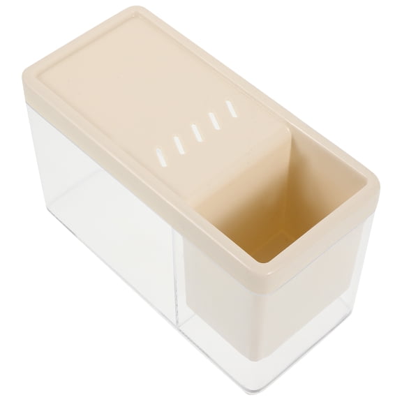 HOOWIFFY Beige Small Plastic Fish Tank Dual Use Aquarium with Clear View and Strong Texture