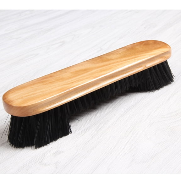 HOOWIFFY Pool Table Brush with Natural Wood Handle and Dual Length Bristles for Dirt Removal