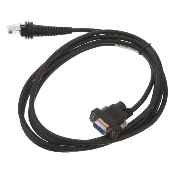HOOWIFFY Black 2 Meter Serial Data Cable for Barcode Scanners with Fast Stable Data Transfer
