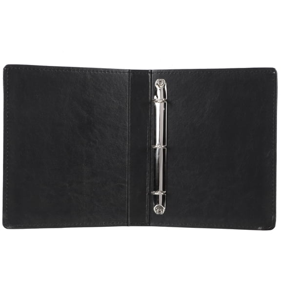 HOOWIFFY Premium Black A5 Conference Folder Stamp Album with Reusable Pages for Collectors