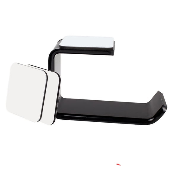 HOOWIFFY Black Acrylic Headset Holder with L-Shaped Desktop Bracket for Headphone Storage and Organization
