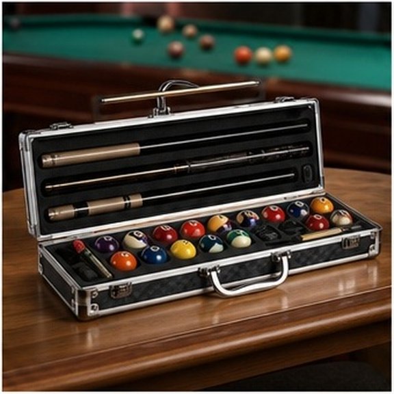 HOOWIFFY Black Cue Ball Case with Durable Hard Shell for Snooker and Billiard Accessories