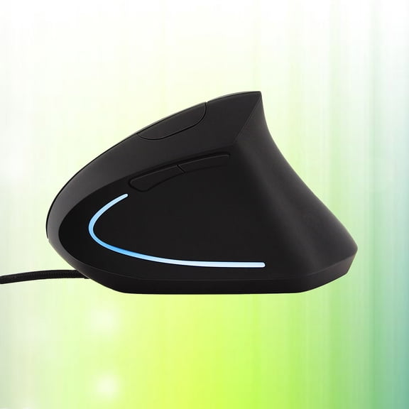 HOOWIFFY Black Ergonomic Computer Mouse with Adjustable 800-3200 DPI, Comfortable Handshake Grip for Office and Gaming